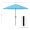 Pure Garden 9-Foot Outdoor Patio Umbrella, Blue 50-101-B - alternate 4